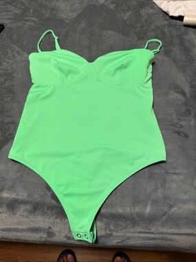 Express Bright Green Molded-Cup Bodysuit